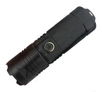 Linterna P70 Zoom 3000 lúmenes Enfoque ajustable Luz blanca USB-C Pantalla de energía recargable Aleación de aluminio Cuerpo robusto Tamaño compacto para Camping Senderismo (E)