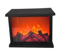 Linterna para chimenea 10.9x5.8x8.4 pulgadas Chimenea LED sin llama Funciona con pilas y simulación de chimenea de escritorio USB Mini chimenea portátil para interior estilo exterior 2 LED Chimenea Mi