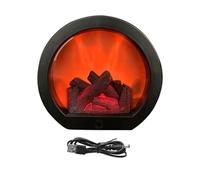Linterna para chimenea - Lámpara LED sin llama | Linterna decorativa de sobremesa para interiores y exteriores, funciona con pilas, carga USB para Patio, jardín, balcón, porche, sala de estar y Campin