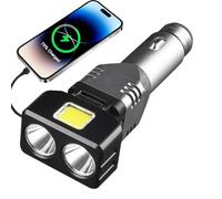 Linterna para coche, lámpara LED recargable brillante, compatible con cargador de coche LED USB tipo C de 12 V/24 V, para viajes al aire libre, computadora, radio, camión, interior