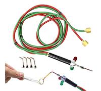 Linterna para joyeros | Little Torch - Práctico Quemador Gas y acetileno con mangueras Flexibles para Reparar Joyas con 5 Piezas Niktule