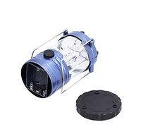 Linterna portátil para exteriores con 12 LED y empuñadura, ideal para acampar y como lámpara de supervivencia.