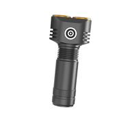 Linterna Portátil Recargable Tipo C, Pequeña, con 4 Modos de Iluminación, para Emergencias de Camping, Color Negro.