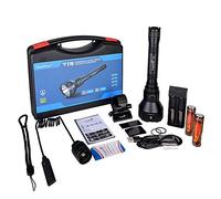 Linterna profesional TrustFire modelo T70 con 2300LM y Led CREE XHP-35 HI LED y rango de alcance 1000 M luz táctica de caza, 2 baterías 18650 3400 mAh