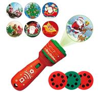 Linterna Proyector Navidad, Linterna Proyector para Niños, Projector de Handheld Infantil, Projector de Torch de Navidad, Christmas Niños Torch con 3 Discos 24 Imágenes, Regalos Christmas (Rojo)