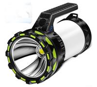Linterna recargable 4000mAh, impermeable LED Searchlight para camping, pesca, senderismo, patrulla, lámpara portátil de mano de alta potencia (C)