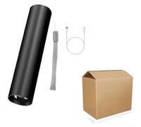 Linterna recargable compacta del zoom del LED, luz de aluminio alimentada por USB con el haz ajustable para acampar al aire libre (G)