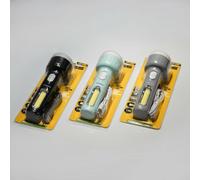 Linterna recargable tiross 3w led + 2w cob ts1856, luz eficiente y dis
