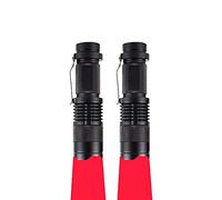 Linterna Roja, WESLITE Linterna con Luz Roja Linternas de Señal Linternas LED Roja con Zoom & Clip 3 Modos para Astronomía, Observación de Estrellas, Visión Nocturna (2 Paquetes)