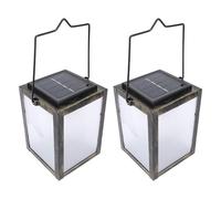 Linterna Solar 3D con Luz Cálida, Clima, Prueba de Lluvia Al Aire Libre para la Decoración del Paisaje del Patio del Jardín, USB y Recarga Solar