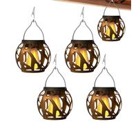 Linterna Solar Colgable - Faroles Solares Impermeables para Exteriores Colgantes - 4 Unidades Decorativas para Valla Terraza Balcón Camping Patio y Árbol