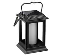 Linterna Solar con Llama - ABS, diseño Decorativo portátil | Luz Solar Parpadeante con Clip, Linterna Exterior para jardín, Patio, Porche, Camping, Halloween, Patio, iluminación Nocturna