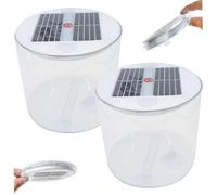 Linterna solar inflable, lámpara de camping LED impermeable de 2 piezas | Construcción resistente al agua, LED blancos brillantes, ideal para viajes de campamento al aire libre