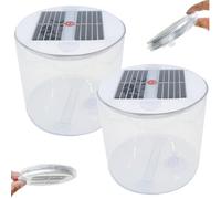 Linterna solar inflable, linterna de campamento solar 2 piezas, luces LED para inflables lámpara solar plegable portátil de linterna solar impermeable con mango para acampar, viajes