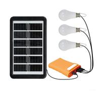 Linterna solar LED colgante con cable de 2 8 metros para acampar al aire libre, protección impermeable IPX6, carga multidispositivo y conexión de tres bombillas (naranja)