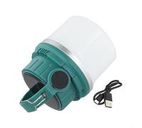 Linterna solar LED impermeable con recarga USB, esencial para acampar y preparación (verde)