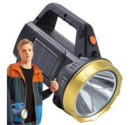 Linterna solar - Linterna LED recargable | Foco de tres modos, lámpara impermeable, luz de supervivencia para camping, respaldo de corte de energía, accesorio de caza de inspección al aire libre