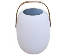 Linterna solar PE 18cm LED portátil jardín luz RGB (21 * 21 * 31 cm) | Material del PE, diseño ligero, tamaño del 18x18x27cm, color blanco, manija de acrílico incluida