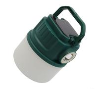 Linterna solar recargable con 4 modos de iluminación y función de zoom, incluye indicador de batería y gancho para colgar para uso en exteriores (C52 verde)