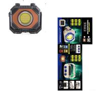 Linterna solar recargable con salida de 1000 lm y modo de luz roja para camping, mochileros y kits de supervivencia (negro y rojo)