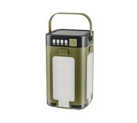 Linterna solar recargable LED para tienda de campaña con función de banco, 6 modos de brillo regulable para senderismo, pesca al aire libre, 12 x 7 cm