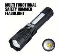 Linterna táctica de 1 pieza súper XHP70 Power LED con de energía, recargable por USB y luz COB. IP65