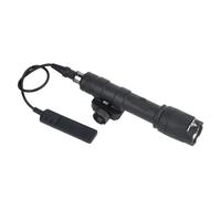 Linterna táctica M600 M600C 600 Lumina Luz Brillante con Interruptor de presión y Captura de Cola de Metal Compatible con Luces de exploración para el Uso al Aire Libre(WADSN M600C BK)