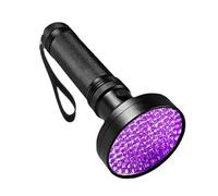 Linterna ultravioleta de 100 LED, lámpara de aluminio impermeable para exteriores, detección de manchas de moneda y orina.