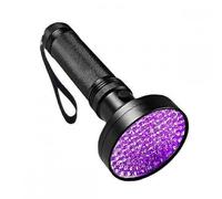 Linterna ultravioleta UV de 100 LED para exteriores, lámpara de aluminio impermeable, compatible con detección de monedas y manchas.