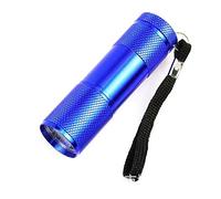 Linterna UV - Mini 9LED Linterna UV Rayos ultravioleta Detector de tinta invisible Luz de antorcha para comprobar el dinero de la factura - Azul