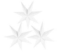 Linternas de Estrella de Papel Hueco, 3 Piezas 3D Luz Minimalista de 7 Puntas para la Barra de Dormitorio Instalación fácil decoración colgante/28 Pulgadas