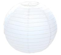 Linternas de papel blanco - Linternas redondas de papel tisú, decoraciones para fiestas - Todas blancas, 20 cm (8")