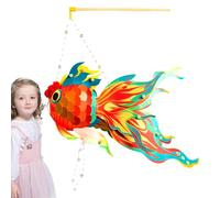 Linternas de papel de Año Nuevo Chino, Linternas de papel chinas DIY | Kits de linternas chinas hechas a mano DIY en forma de con luz LED - de de primavera para decoraciones de