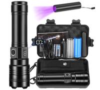 Linternas LED Alta Potencia,1000000 Lúmenes Linterna LED Recargable, Linterna Super Potente Largo Alcance, Linternas Tactica Impermeable, Profesionales Flashlight para Emergencias Camping Regalo