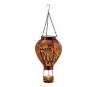 Linternas solares al aire libre impermeables | Luz impermeable de colibrí y seta | Decoraciones con globos aerostáticos | para la noche del patio trasero