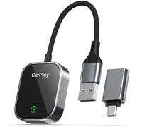 Linterngo Adaptador Inalámbrico CarPlay, CarPlay Actualizado, Convierte CarPlay por Cable en Inalámbrico, Plug and Play, Compatible con iOS10+ y Coches con CarPlay por Cable,No Compatible con Android