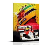 LINTEZHG Ayrton Senna Racing Póster Pintura Decorativa Lienzo Arte de Pared Salón Póster Dormitorio Pintura, Arte de Pared Impresión de Imagen Moderna Decoración de Habitación Familiar 24 x 36