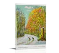 LINTEZHG DAVID HOCKNEY Arrival of Spring Road Póster Pintura Decorativa Lienzo Arte de Pared Salón Póster Dormitorio Pintura, Arte de Pared Impresión de Imagen Moderna Decoración de Habitación