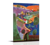 LINTEZHG David Hockney Nichols Canyon Póster Pintura Decorativa Lienzo Arte de Pared Salón Póster Dormitorio Pintura, Arte de Pared Impresión de Imagen Moderna Decoración de Habitación Familiar 20 x