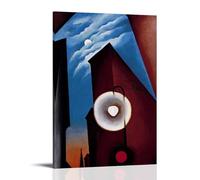 LINTEZHG Georgia O Keeffe City Night Poster Pintura Decorativa Lienzo Arte de Pared Salón Póster Dormitorio Pintura, Arte de Pared Impresión de Imagen Moderna Decoración de Habitación Familiar 24 x 36