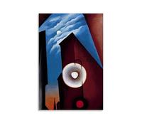 LINTEZHG Georgia O Keeffe City Night Poster Pintura Decorativa Lienzo Arte de Pared Salón Póster Dormitorio Pintura, Arte de Pared Impresión de Imagen Moderna Decoración de Habitación Familiar 30 x 45