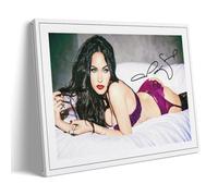 LINTEZHG MEGAN FOX SIGNED Póster Pintura Decorativa Lienzo Arte de Pared Salón Póster Dormitorio Pintura, Arte de Pared Impresión de Imagen Moderna Decoración de Habitación Familiar 30 x 45 cm (30 x
