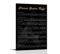 LINTEZHG Póster de arrecifes de guitarra clásica, pintura decorativa en lienzo, arte de pared, póster de dormitorio, arte de pared, impresión de imagen, decoración moderna para habitación familiar, 30