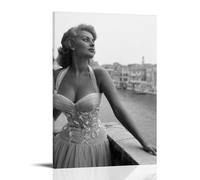 LINTEZHG Sophia Loren Actor Póster Pintura Decorativa Lienzo Arte de Pared Salón Póster Dormitorio Pintura, Arte de Pared Impresión de Imagen Moderna Decoración de Habitación Familiar 20 x 30 Pulgadas