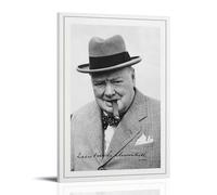LINTEZHG WINSTON CHURCHILL Póster Firmado Pintura Decorativa Lienzo Arte de Pared Salón Póster Dormitorio Pintura, Arte de Pared Impresión de Imagen Moderna Decoración de Habitación Familiar 08 x 12