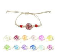 LINTRA 12 Piezas Amistad Pulsera, Aliento de Bebé Pulseras Niña, Pulsera Trenzada Ajustable, 12 Colores, para Regalar, Decoración, Citas