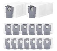 LINTRA 15 Piezas Bolsas para Polvo para Roborock, no Tejido Bolsas de Aspiradora, Accesorios Bolso de Polvo, para Roborock 10R/Q Revo/Qrevo Pro/S8 MaxV Ultra/S8 MAX Ultra