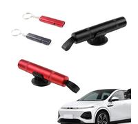 LINTRA 2 en 1 Corta Cinturones Rompe Cristales, 2 Piezas Martillo Rompe Cristales Coche, Rompecristales y Cinturon Portátil, Martillo de Seguridad para Coche con Silbato, para Coche y Autobús