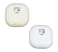 LINTRA 2 Piezas Pastillero Semanal, Pastillero Pequeño, Portátil Pastillero Viaje, Mini Pill Organizer, para Guardar Pastillas o Pendientes y Otros Objetos Pequeños