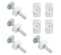 LINTRA 4 Piezas Protectores de Pared para Puerta Bebé y 4 Piezas Tornillos de Puerta de Escalera, M10 x 80 Varillas Roscadas, Blanco Tapete Antideslizante, para Puertas y Rejas Seguridad Niños
